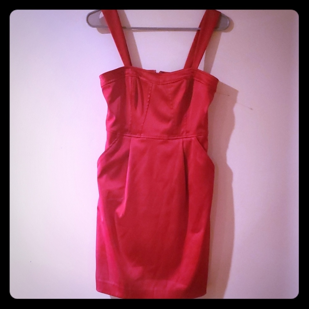 Short red dress